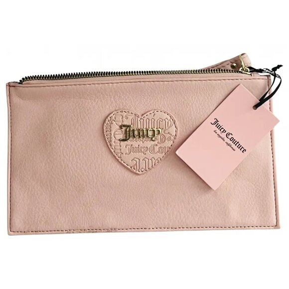Juicy Couture Handbags - Juicy Couture Light Pink Heart Accent Wristlet